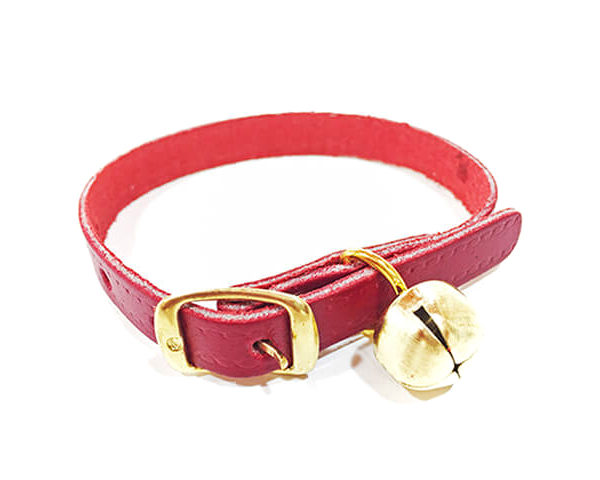 I09168_Collar_ Cuero_Gato_Cascabel_Nº1